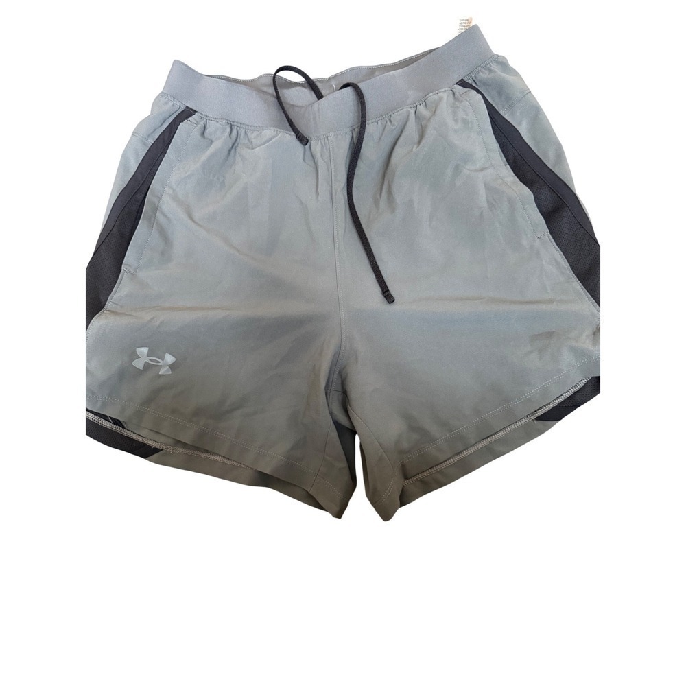 Under Armour Men Gray HeatGear Running Shorts Medium M Athletic Gym Workout